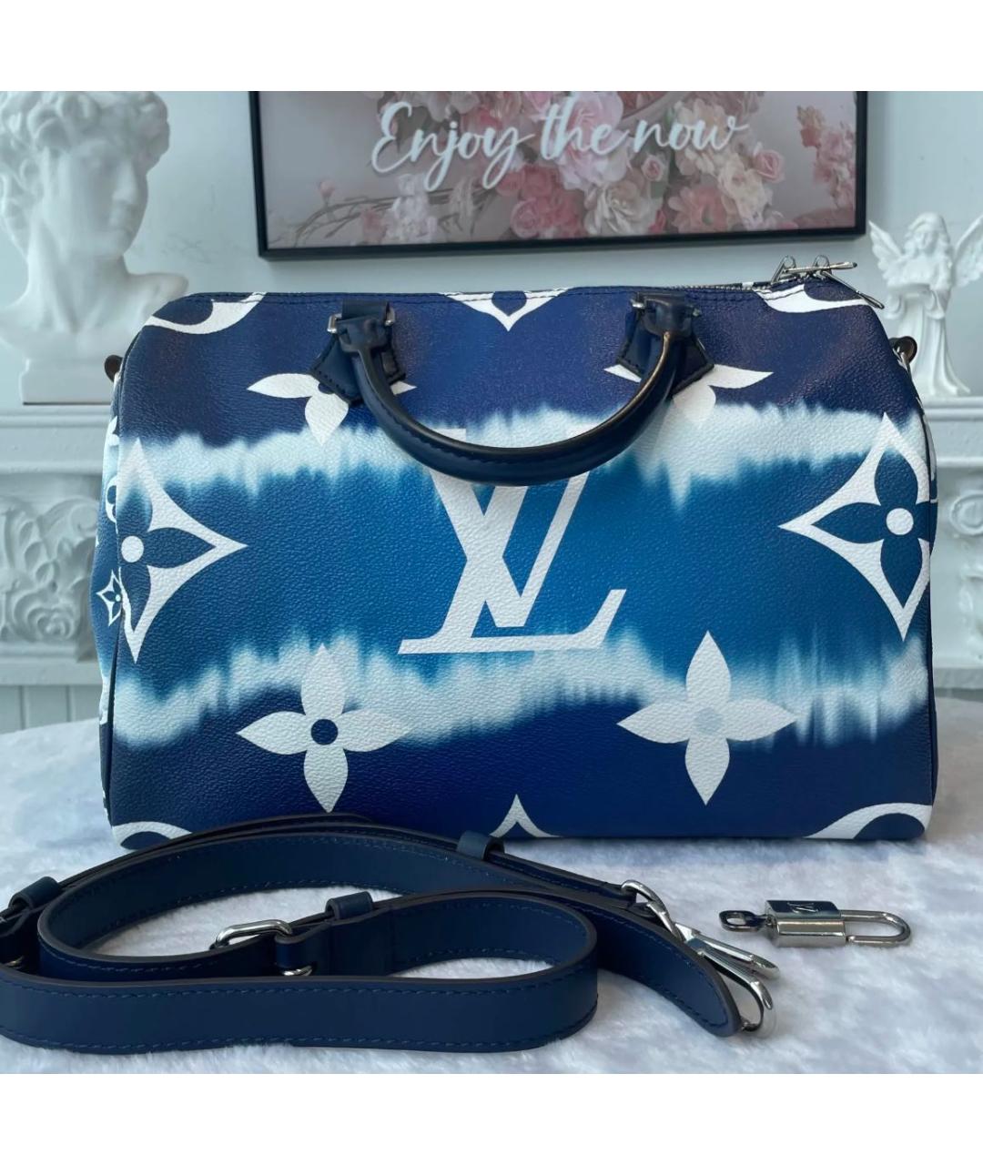 LOUIS VUITTON Синяя кожаная сумка через плечо, фото 2