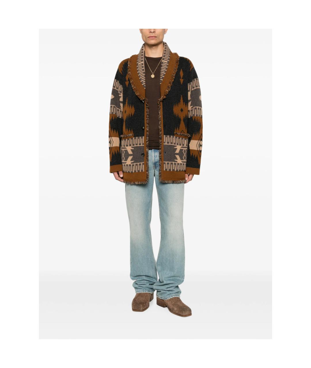 ALANUI Коричневый кашемировый кардиган, фото 2