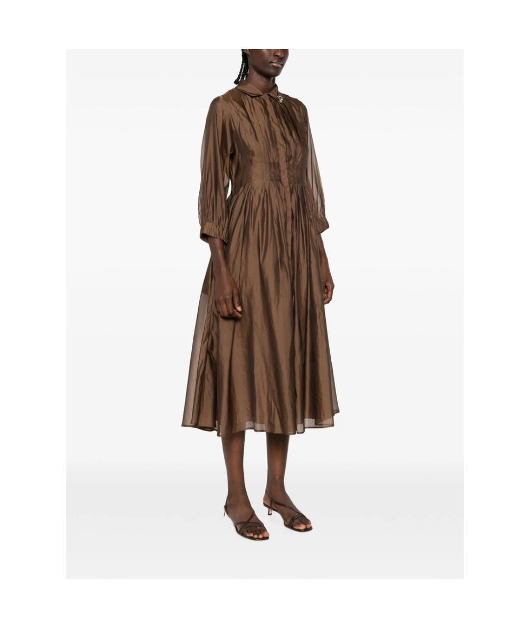 MAX MARA Коричневое повседневное платье, фото 3
