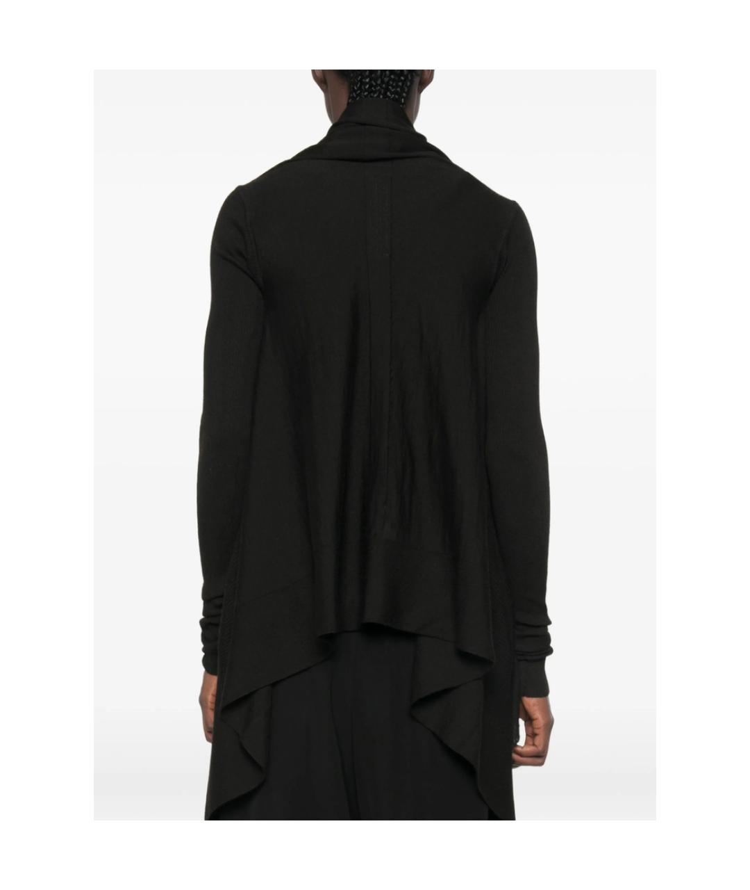 RICK OWENS Черный шерстяной кардиган, фото 4