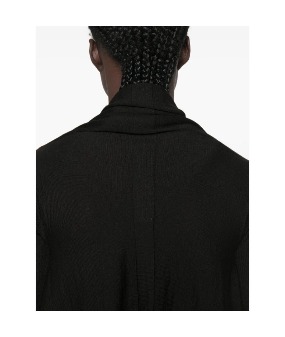 RICK OWENS Черный шерстяной кардиган, фото 5