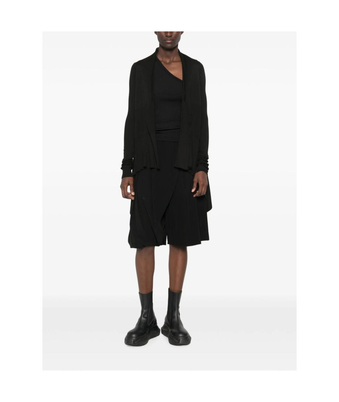 RICK OWENS Черный шерстяной кардиган, фото 2