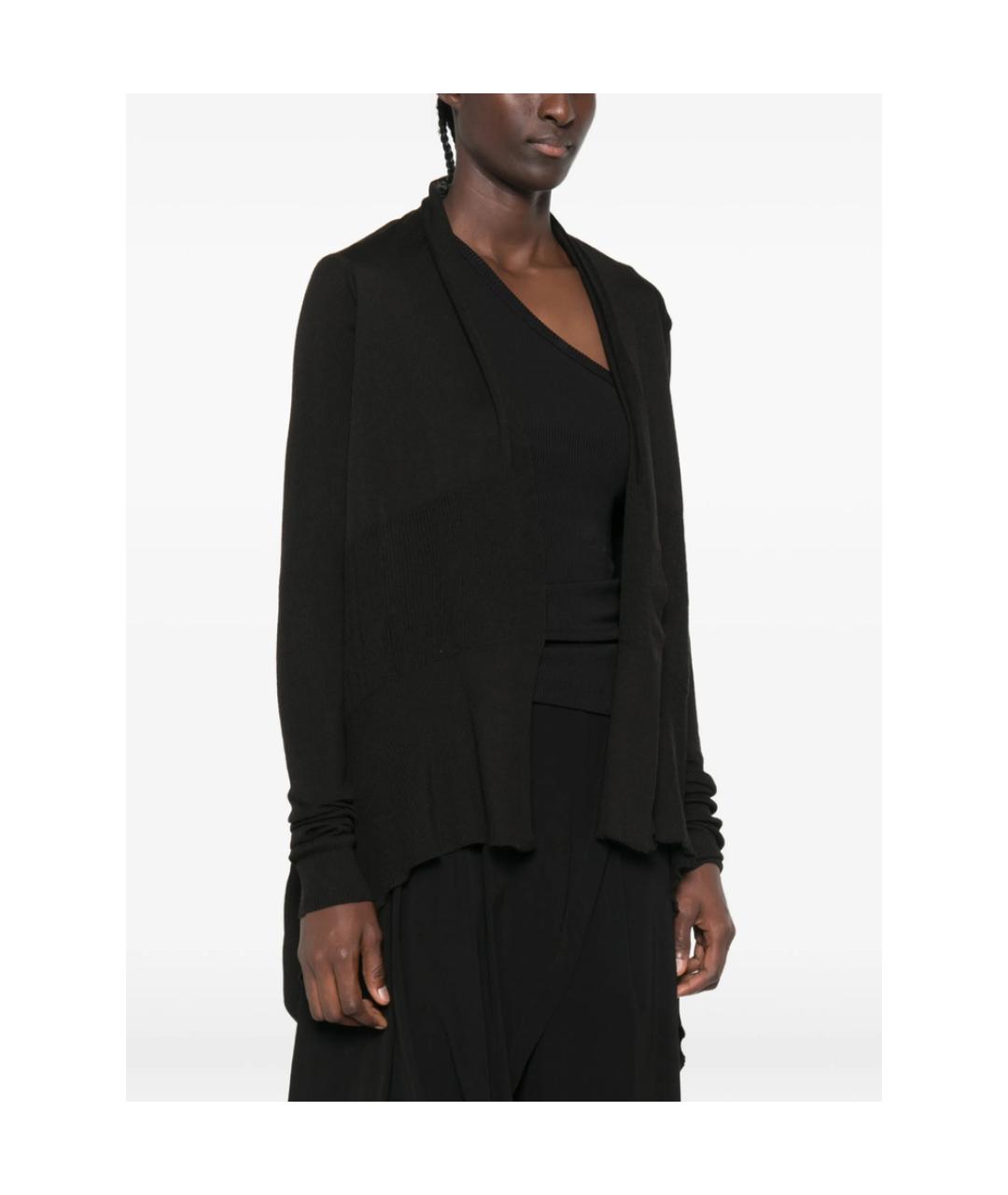 RICK OWENS Черный шерстяной кардиган, фото 3