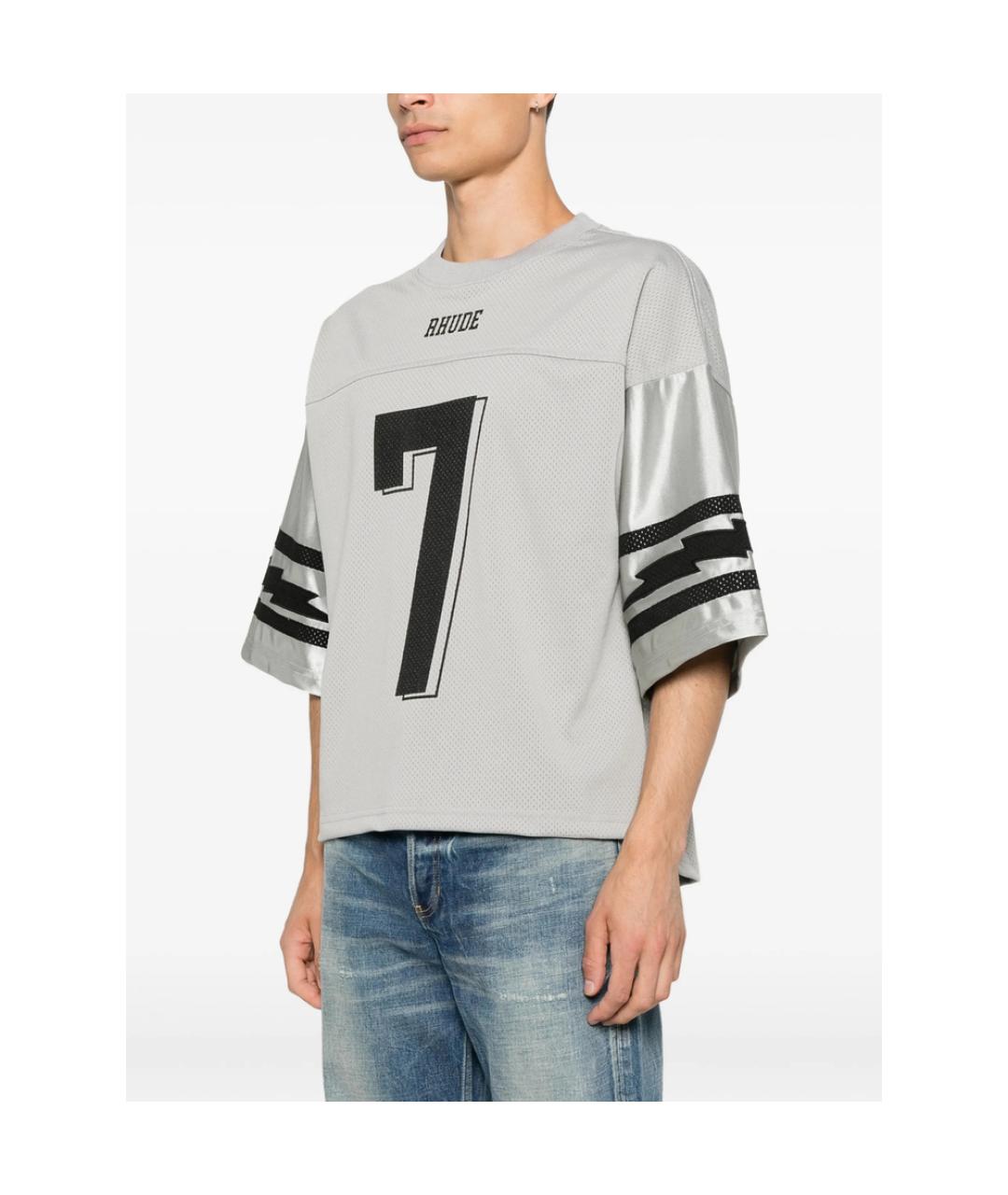 RHUDE Серая футболка, фото 3