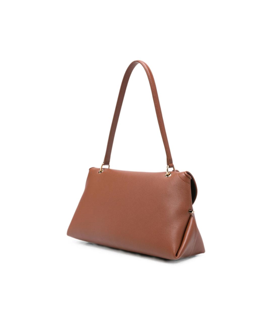 FERRAGAMO Коричневая кожаная сумка через плечо, фото 2