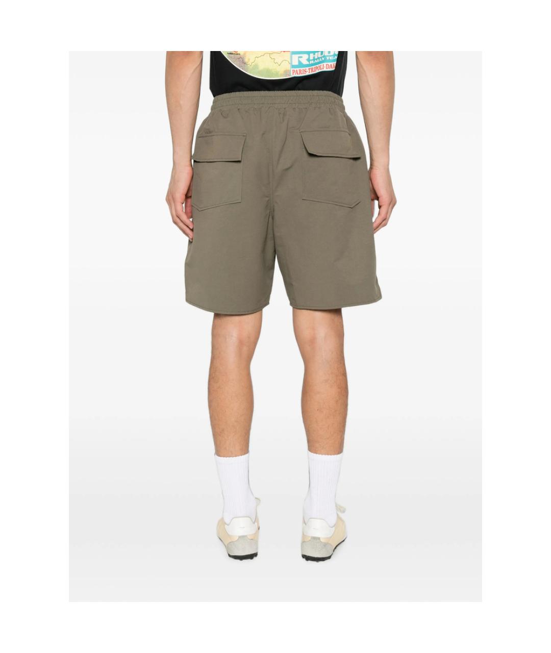 RHUDE Хаки нейлоновые шорты, фото 3