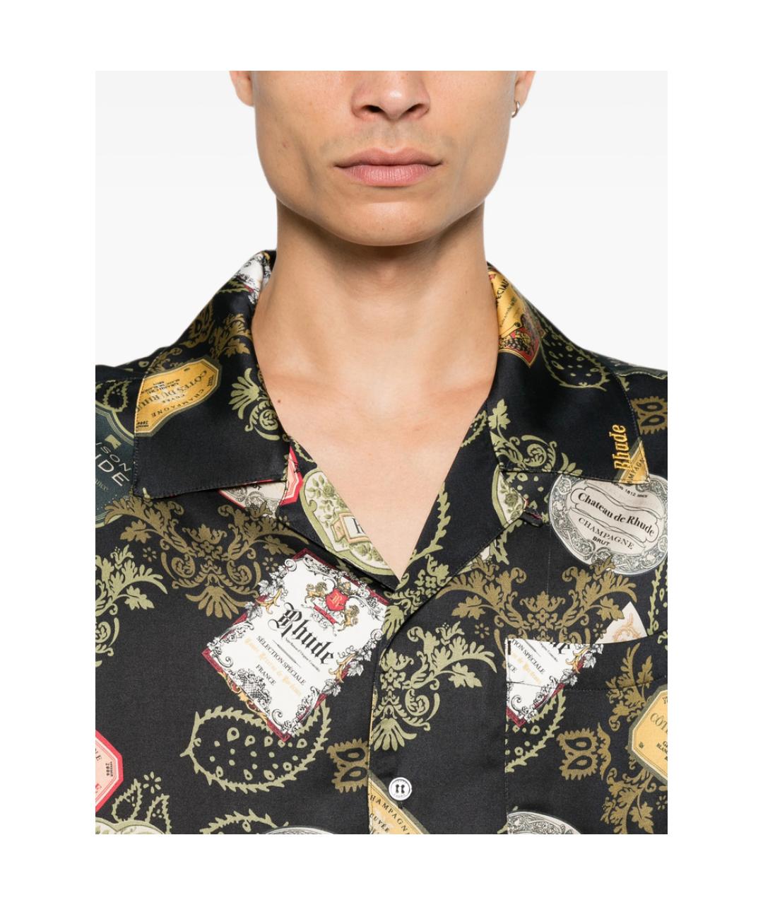 RHUDE Черная кэжуал рубашка, фото 5
