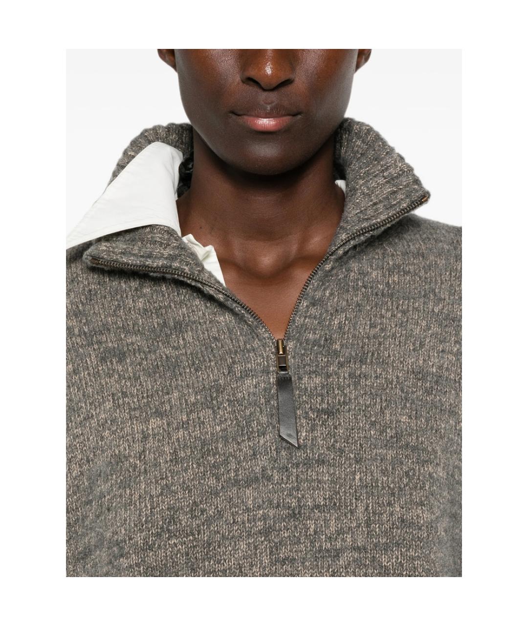 MAISON MARGIELA Серый хлопковый джемпер / свитер, фото 2