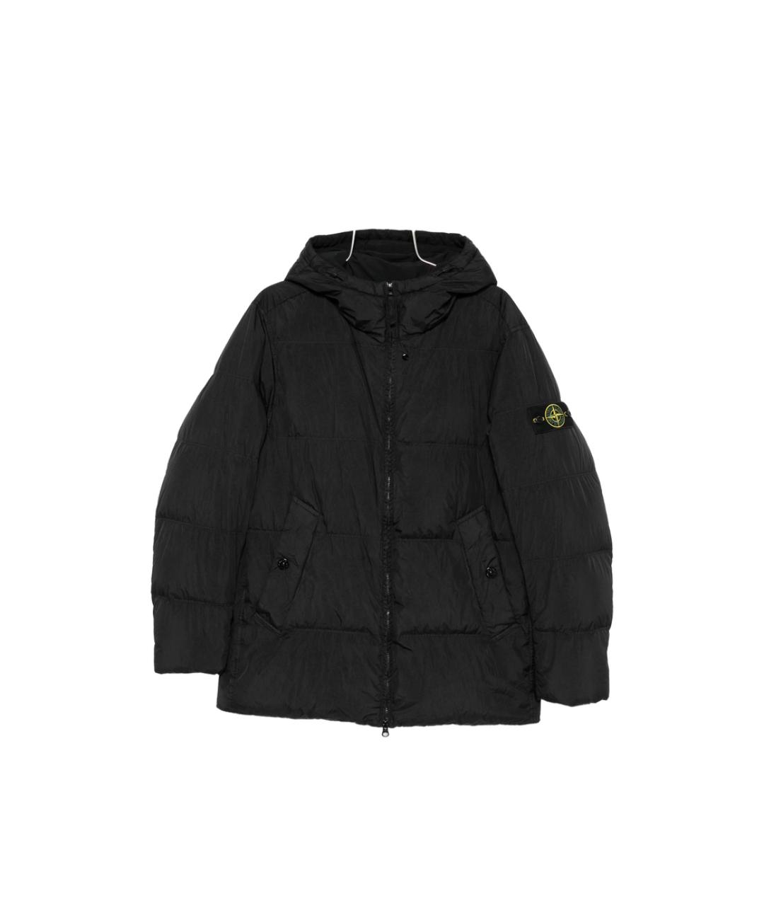STONE ISLAND Черный полиамидовый пуховик, фото 6