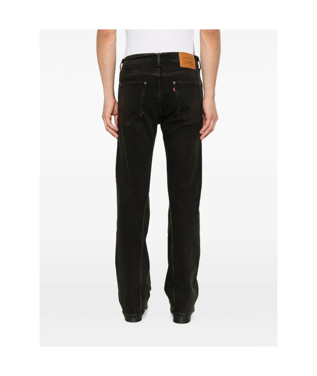 LEVI'S Черные хлопковые прямые джинсы, фото 3