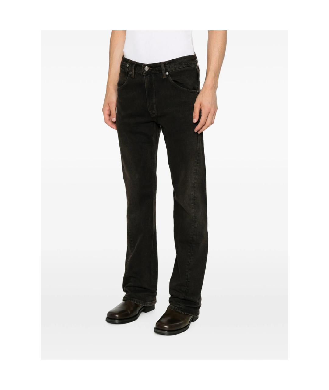 LEVI'S Черные хлопковые прямые джинсы, фото 5