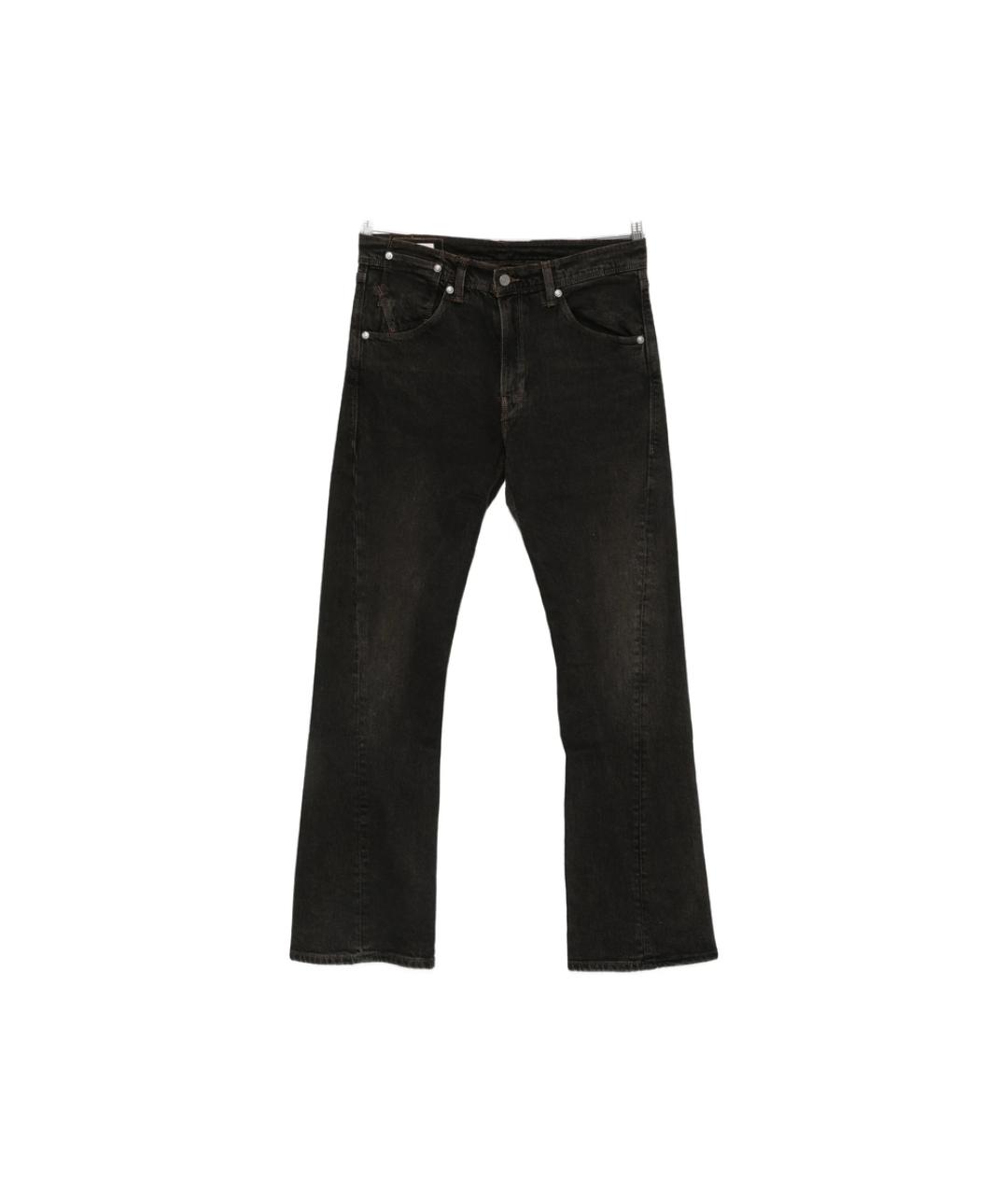 LEVI'S Черные хлопковые прямые джинсы, фото 1