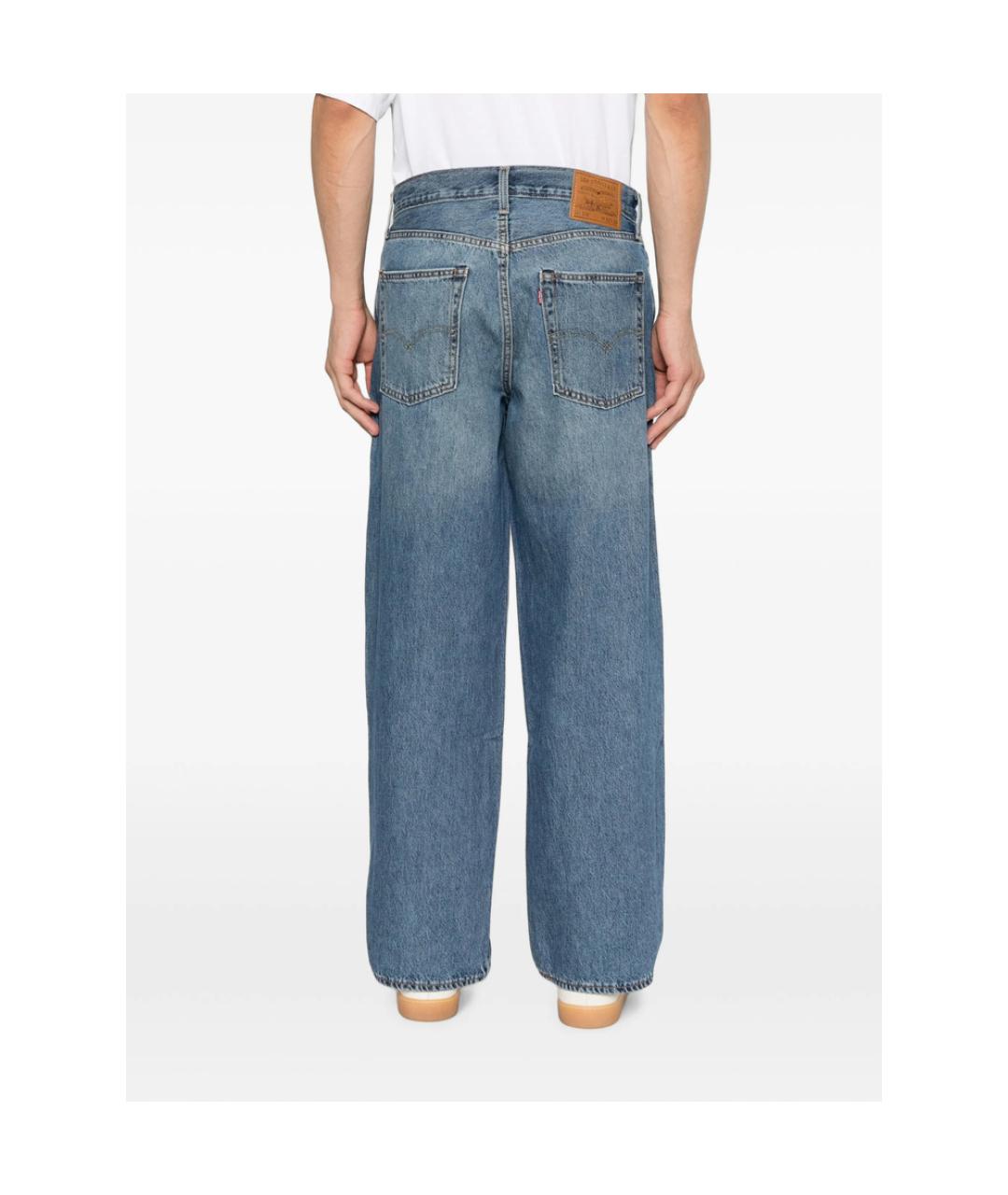 LEVI'S Синие хлопковые прямые джинсы, фото 4