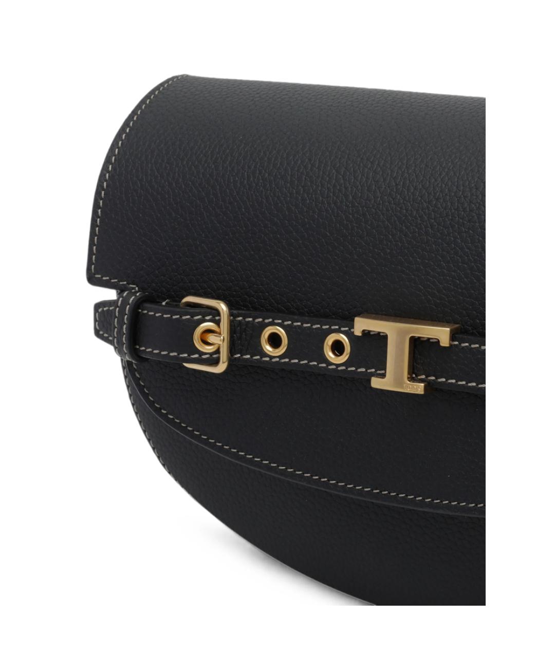 TOD'S Черная кожаная сумка через плечо, фото 3