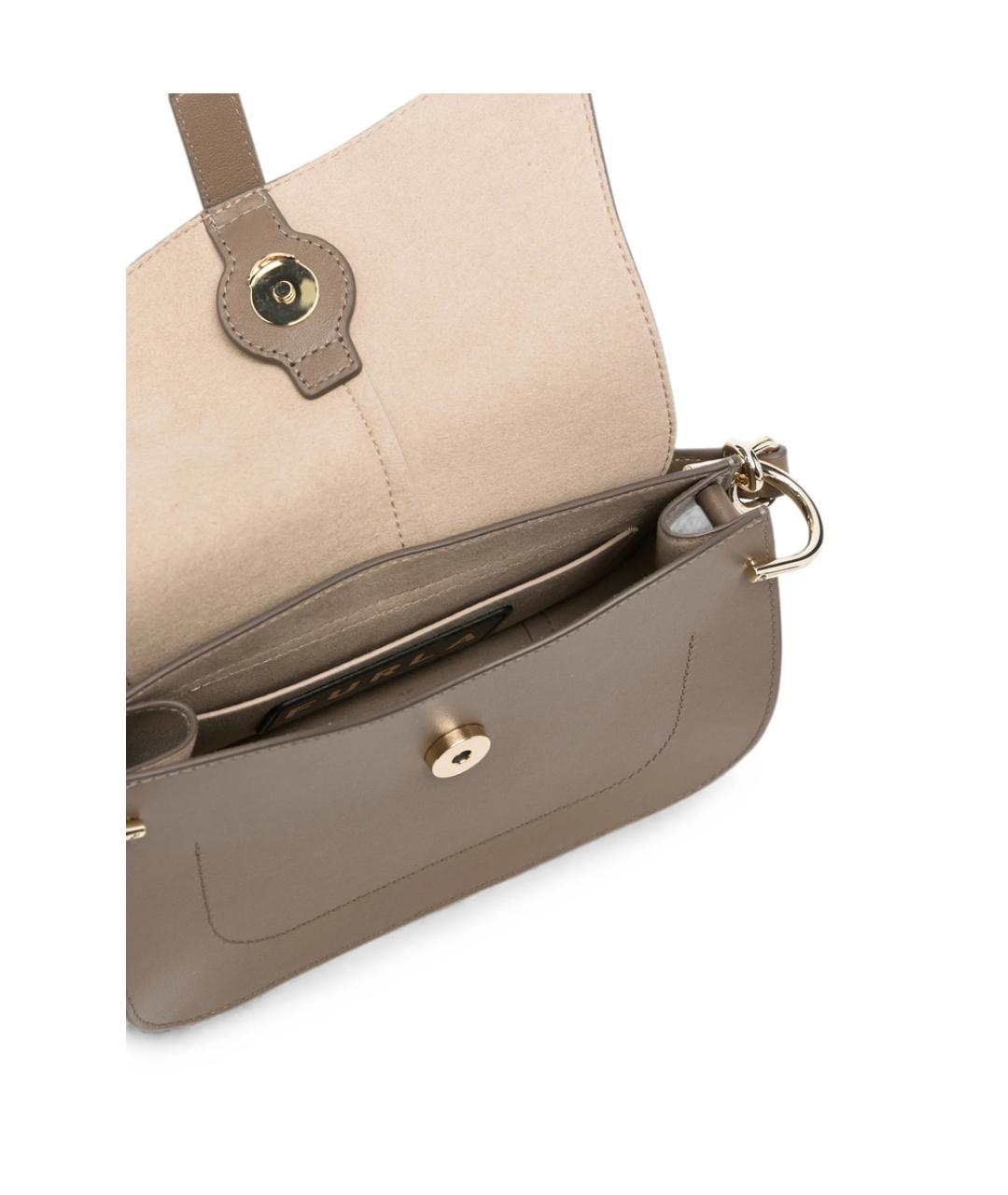 FURLA Бежевая кожаная сумка тоут, фото 2