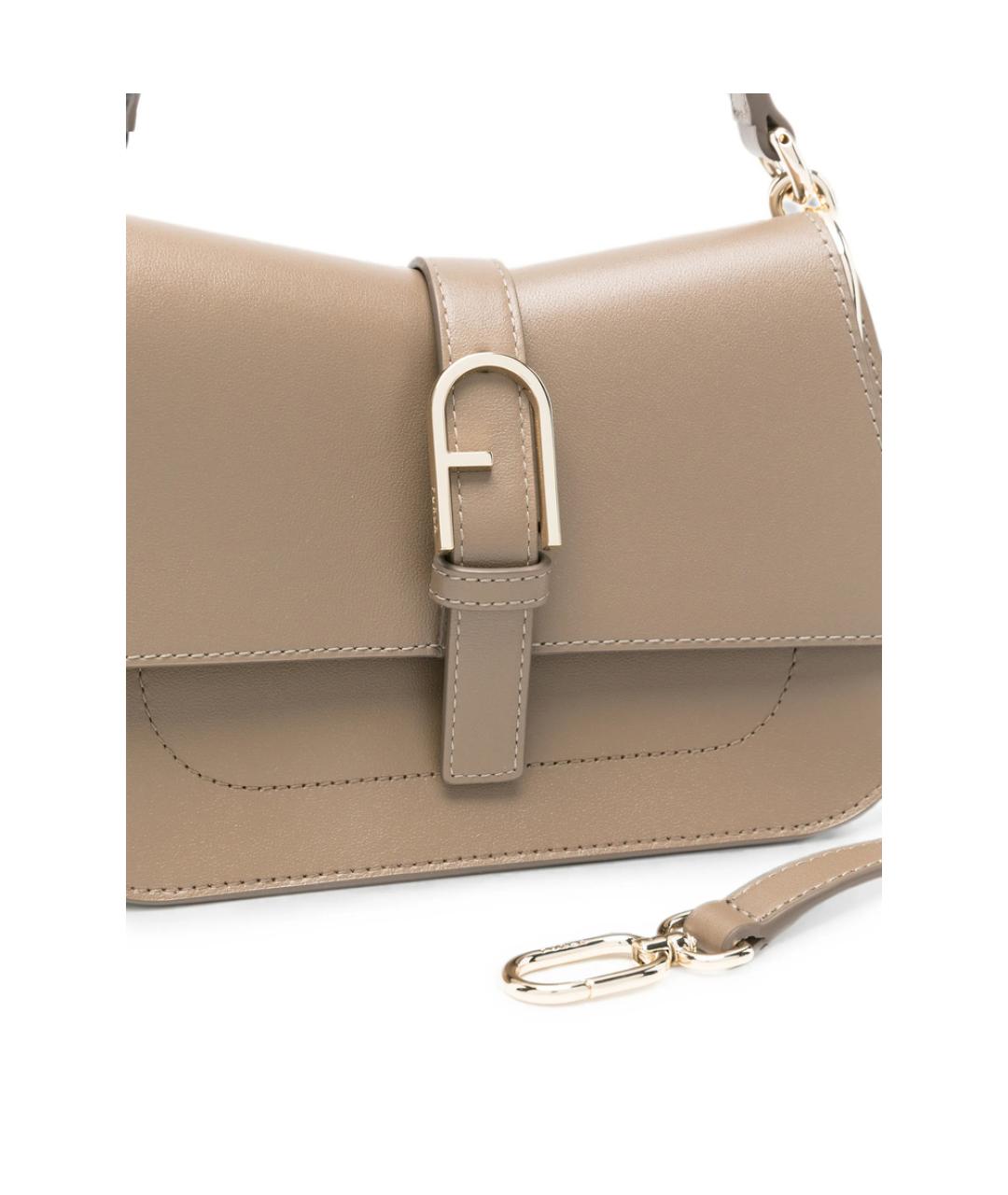 FURLA Бежевая кожаная сумка тоут, фото 5