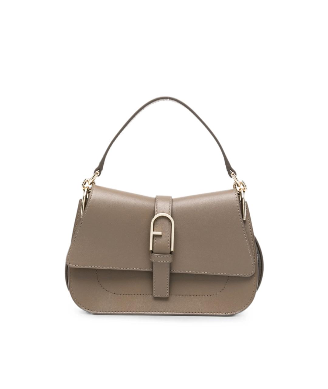 FURLA Бежевая кожаная сумка тоут, фото 1