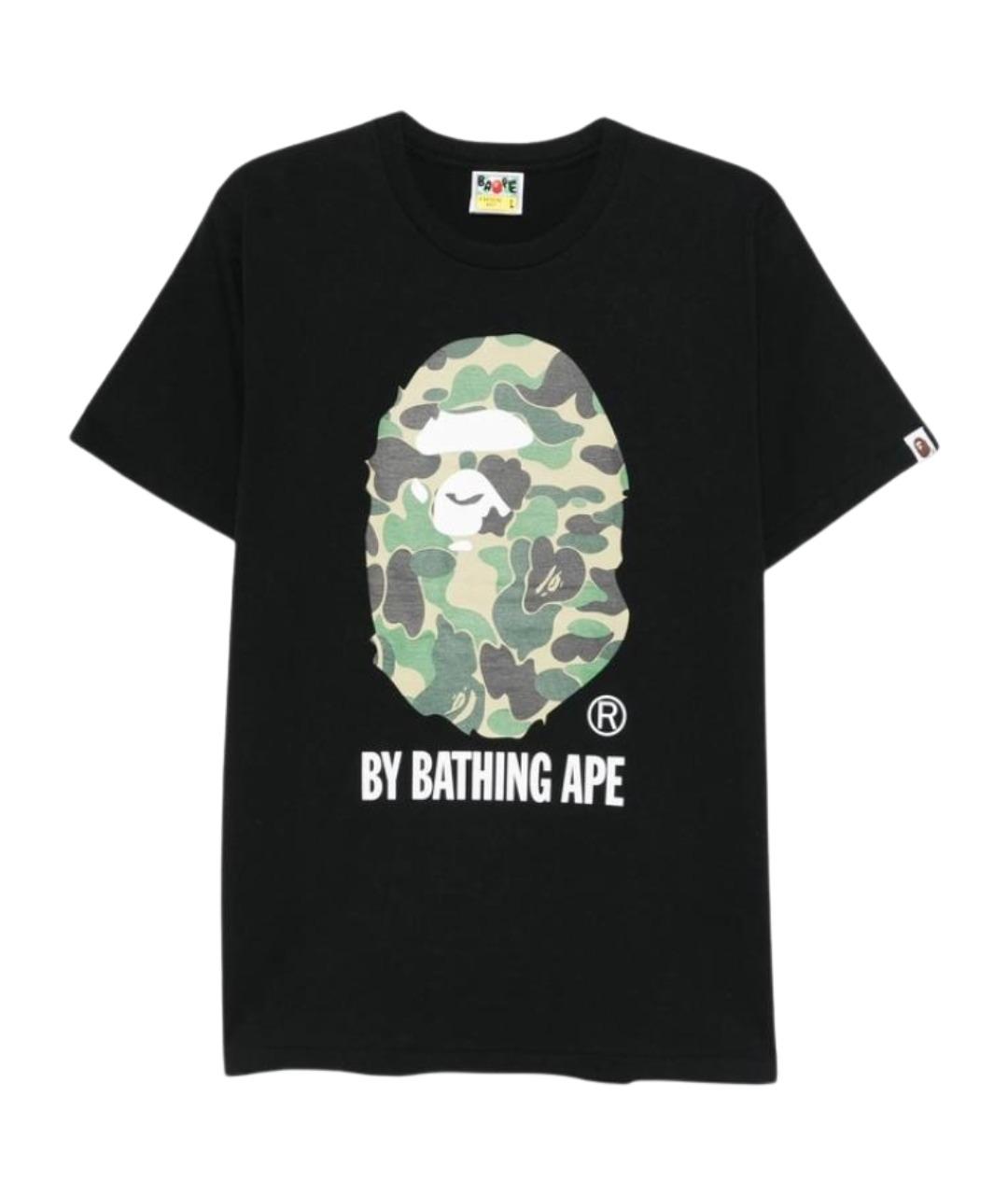 A BATHING APE Черная хлопковая футболка, фото 1