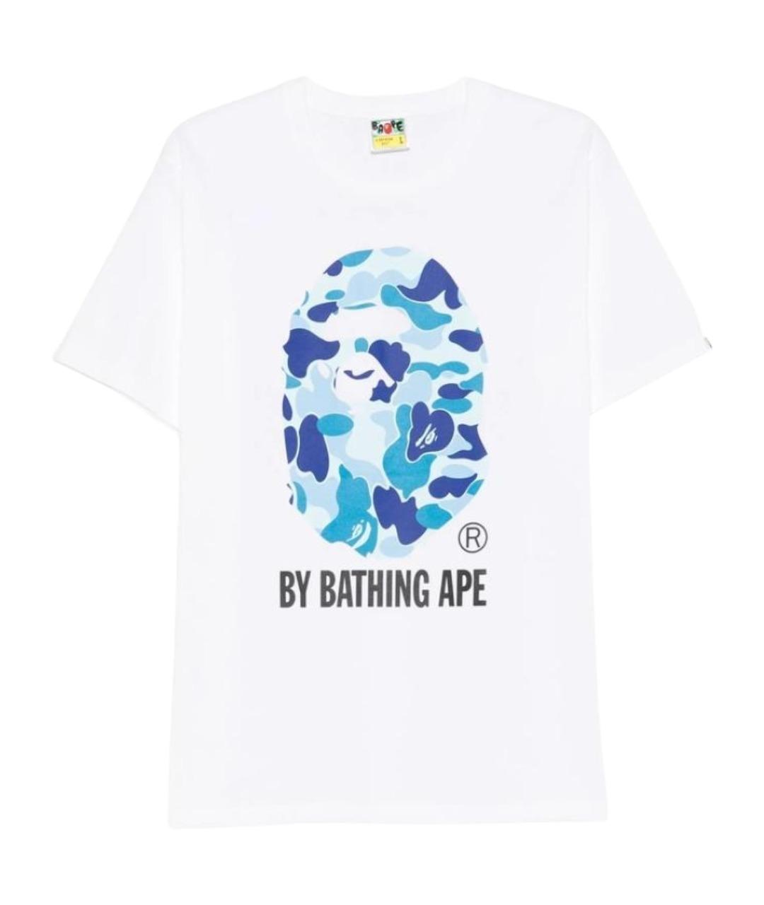 A BATHING APE Белая хлопковая футболка, фото 1