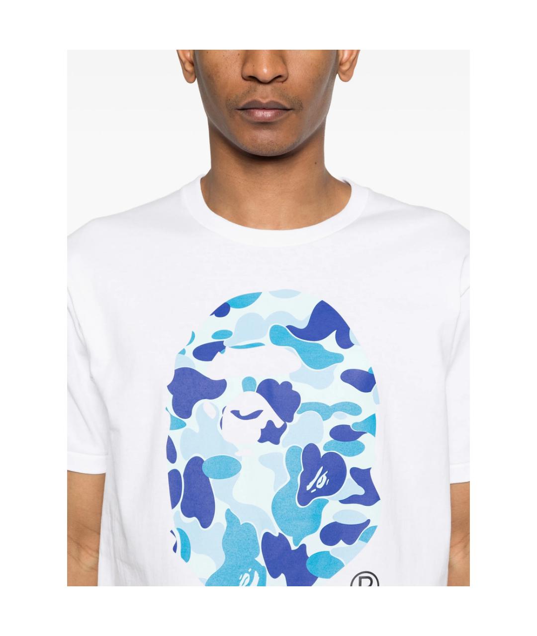 A BATHING APE Белая хлопковая футболка, фото 2
