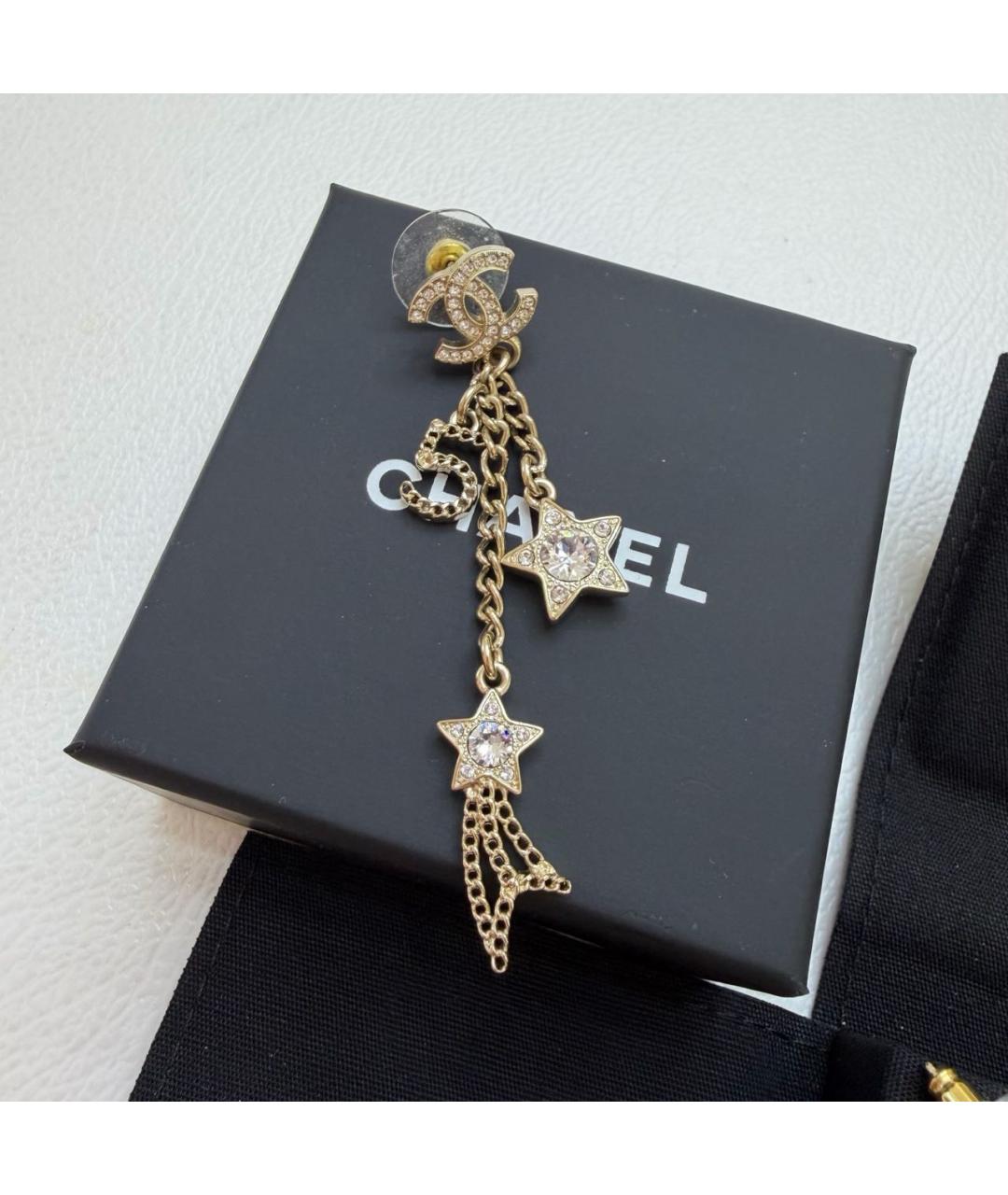 CHANEL Золотые серьги, фото 2