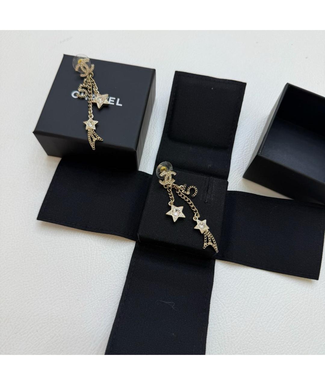 CHANEL Золотые серьги, фото 3