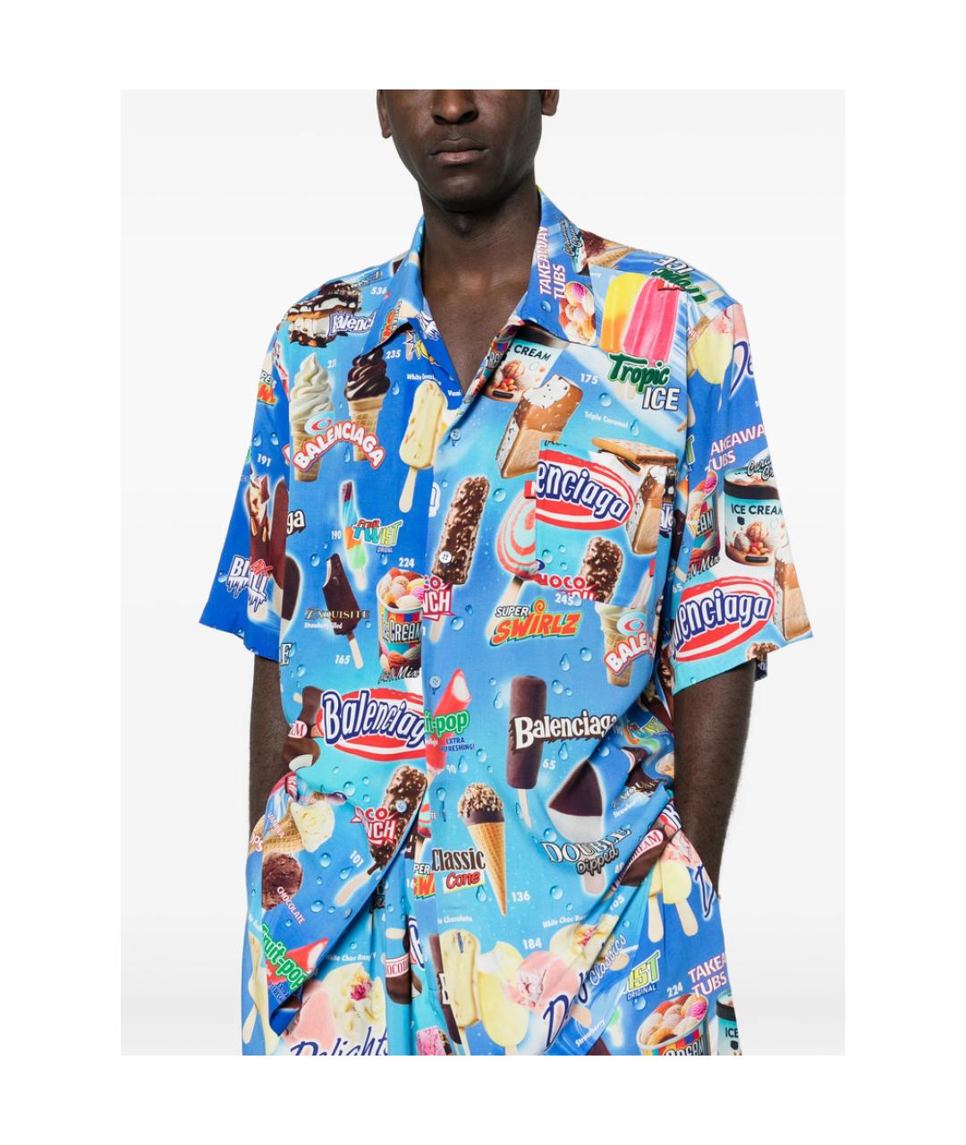BALENCIAGA Синяя кэжуал рубашка, фото 2