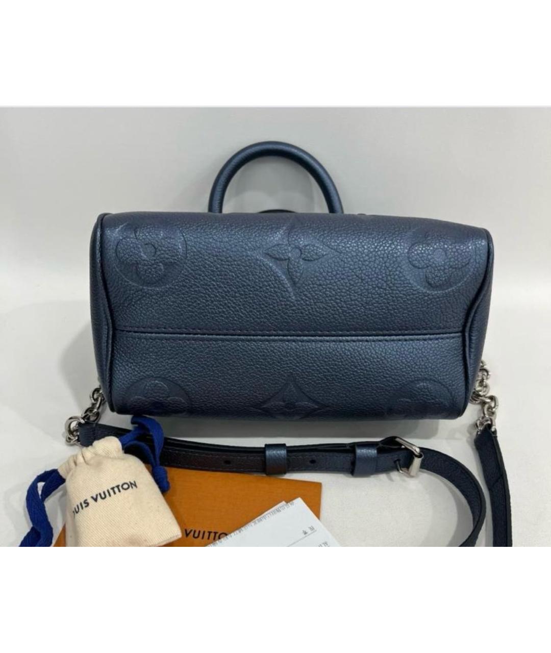 LOUIS VUITTON Синяя кожаная сумка с короткими ручками, фото 3