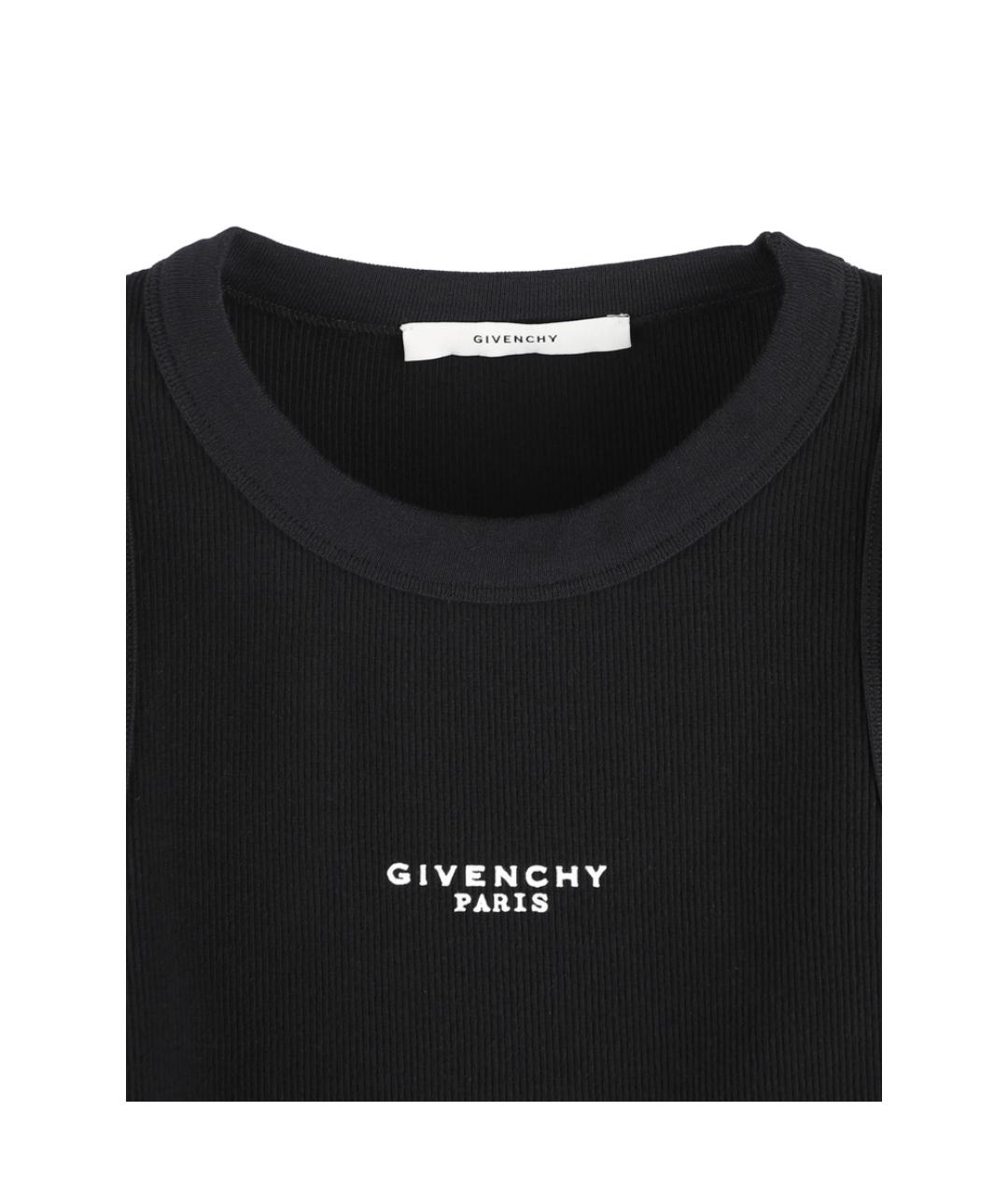 GIVENCHY Черная хлопковая майка, фото 3