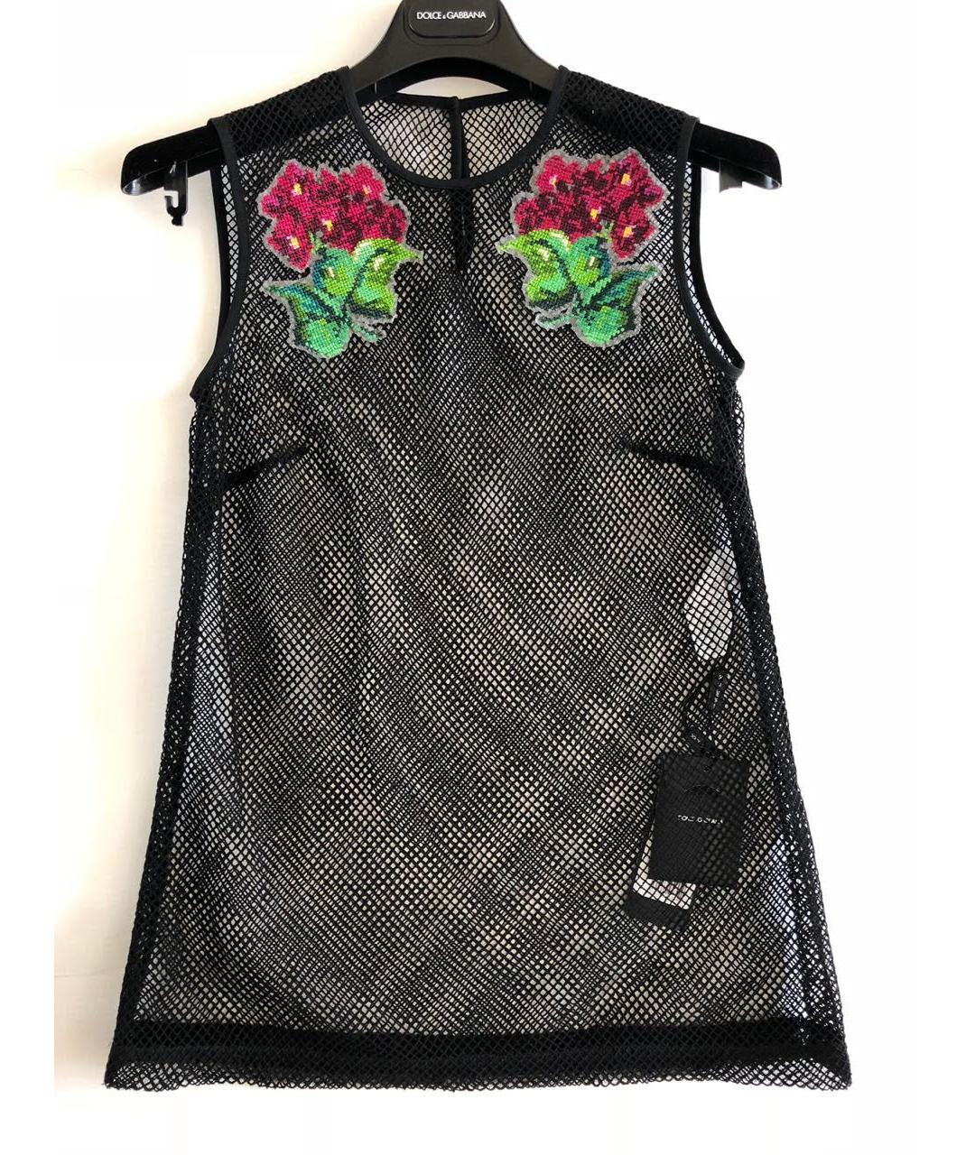 DOLCE&GABBANA Черная хлопковая майка, фото 4