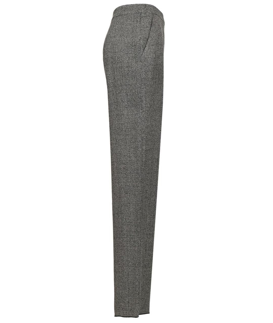 EMPORIO ARMANI Серые вискозные прямые брюки, фото 3