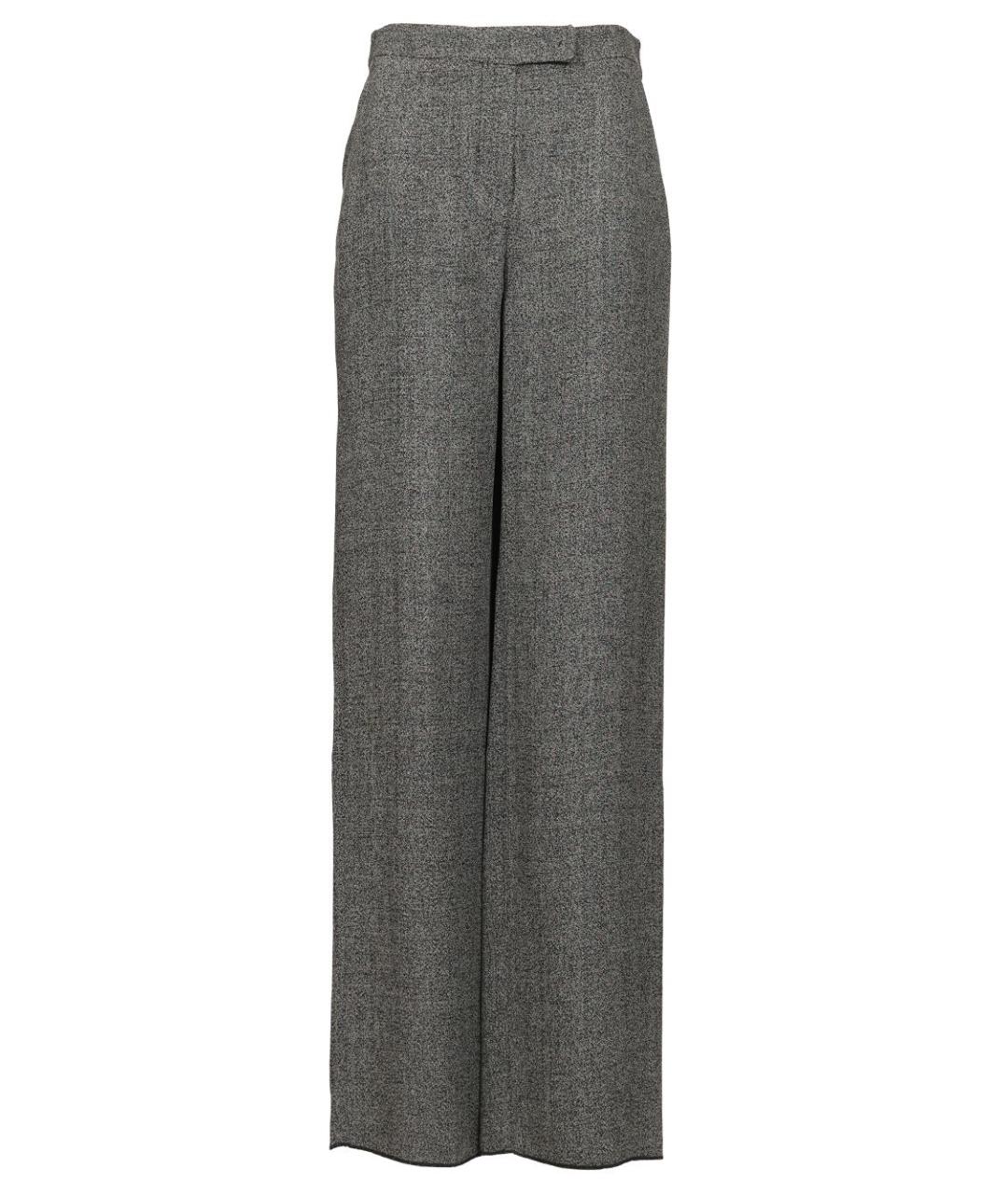 EMPORIO ARMANI Серые вискозные прямые брюки, фото 1