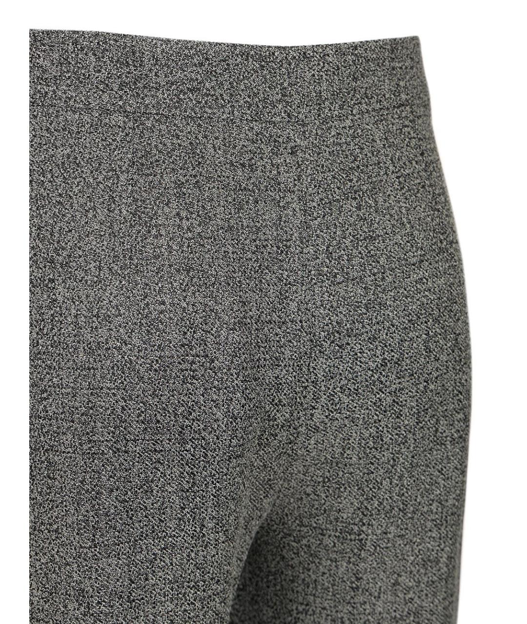 EMPORIO ARMANI Серые вискозные прямые брюки, фото 5