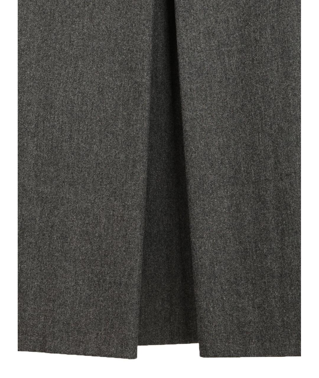 EMPORIO ARMANI Серая кашемировая юбка миди, фото 4