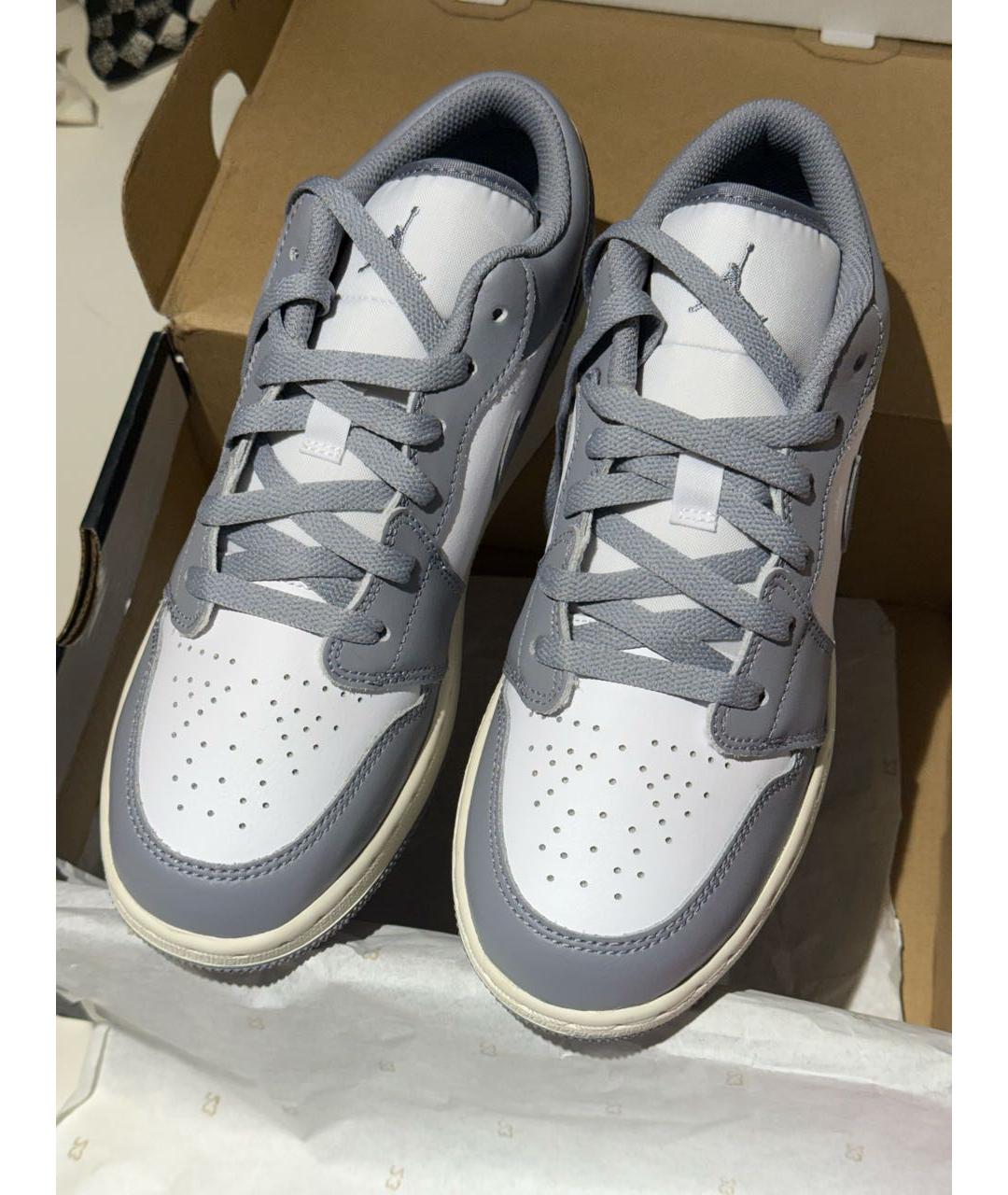 NIKE Серые кожаные кеды, фото 2