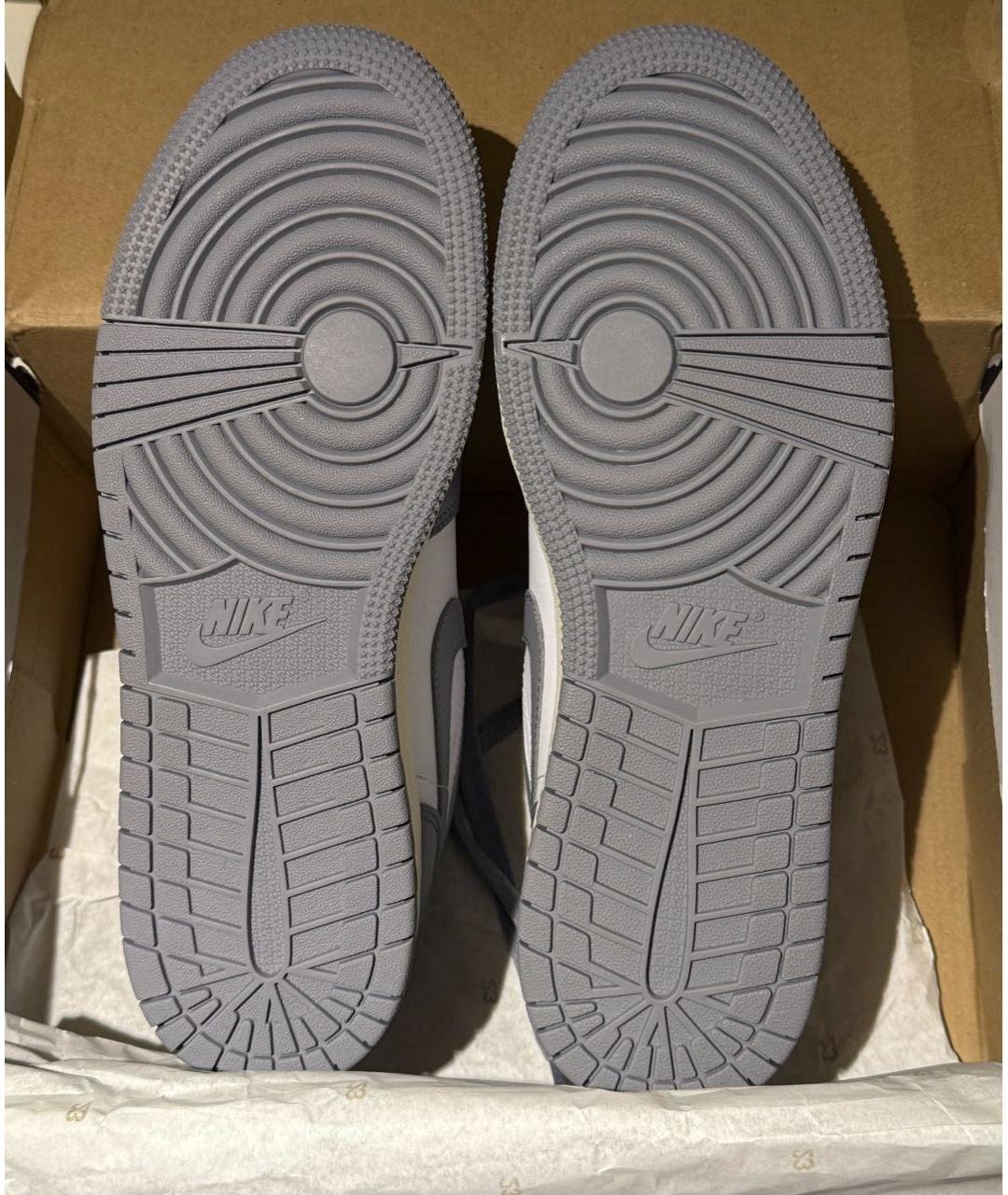 NIKE Серые кожаные кеды, фото 5