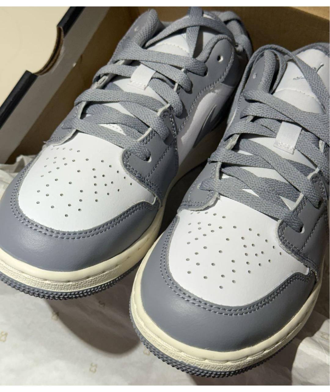 NIKE Серые кожаные кеды, фото 4