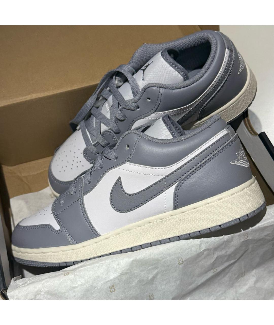 NIKE Серые кожаные кеды, фото 6