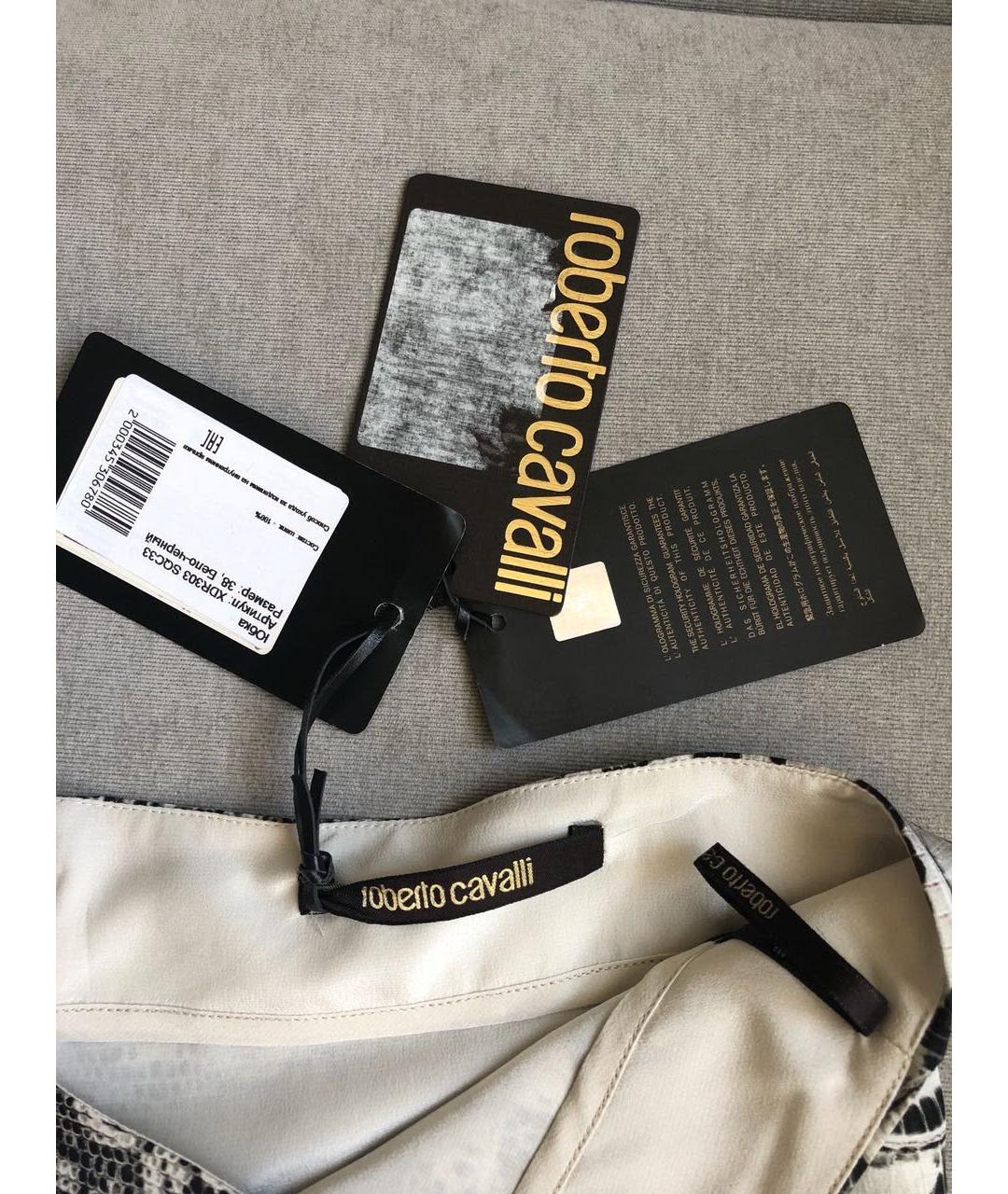 ROBERTO CAVALLI Мульти шелковая юбка мини, фото 3