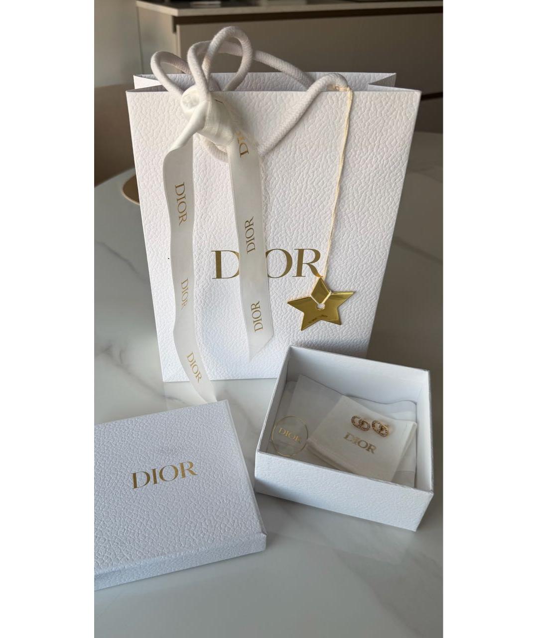 CHRISTIAN DIOR Желтые серьги, фото 4