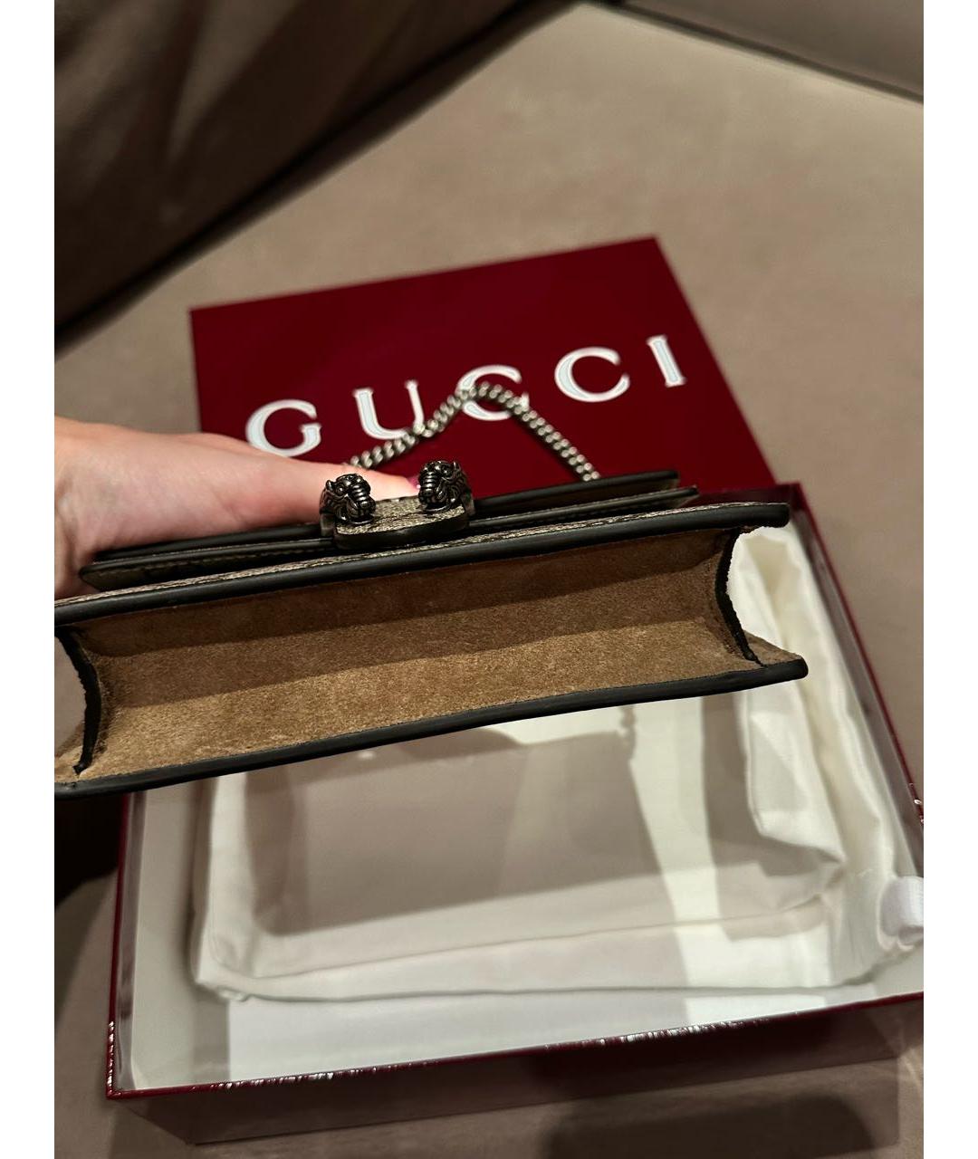 GUCCI Бежевая канва сумка через плечо, фото 5