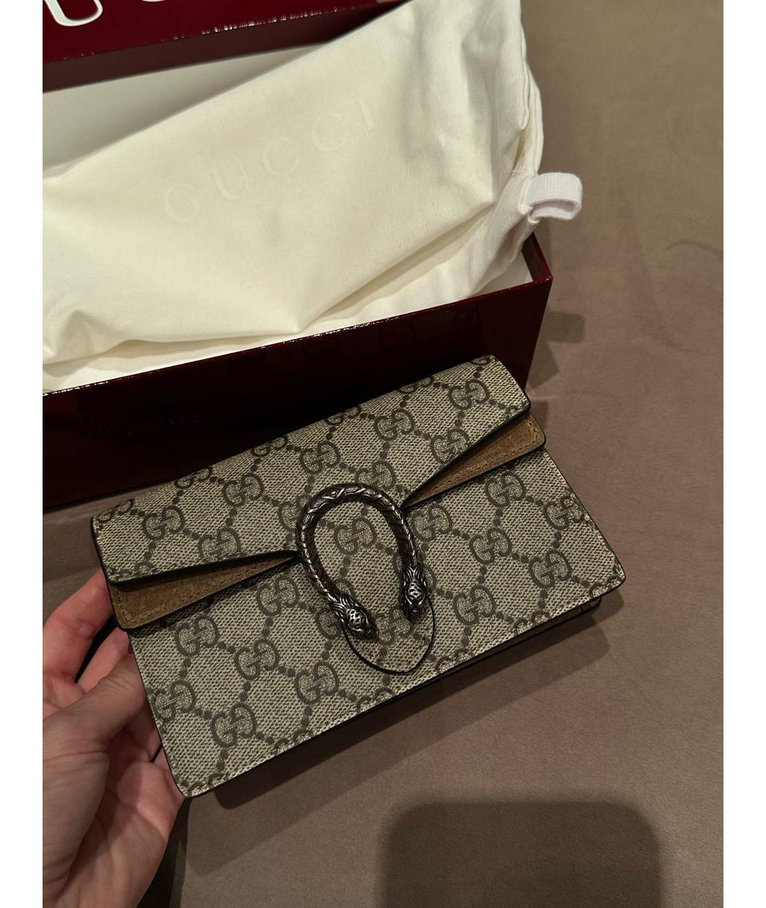 GUCCI Бежевая канва сумка через плечо, фото 6
