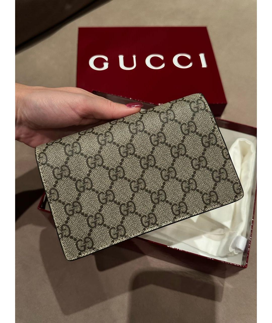 GUCCI Бежевая канва сумка через плечо, фото 3