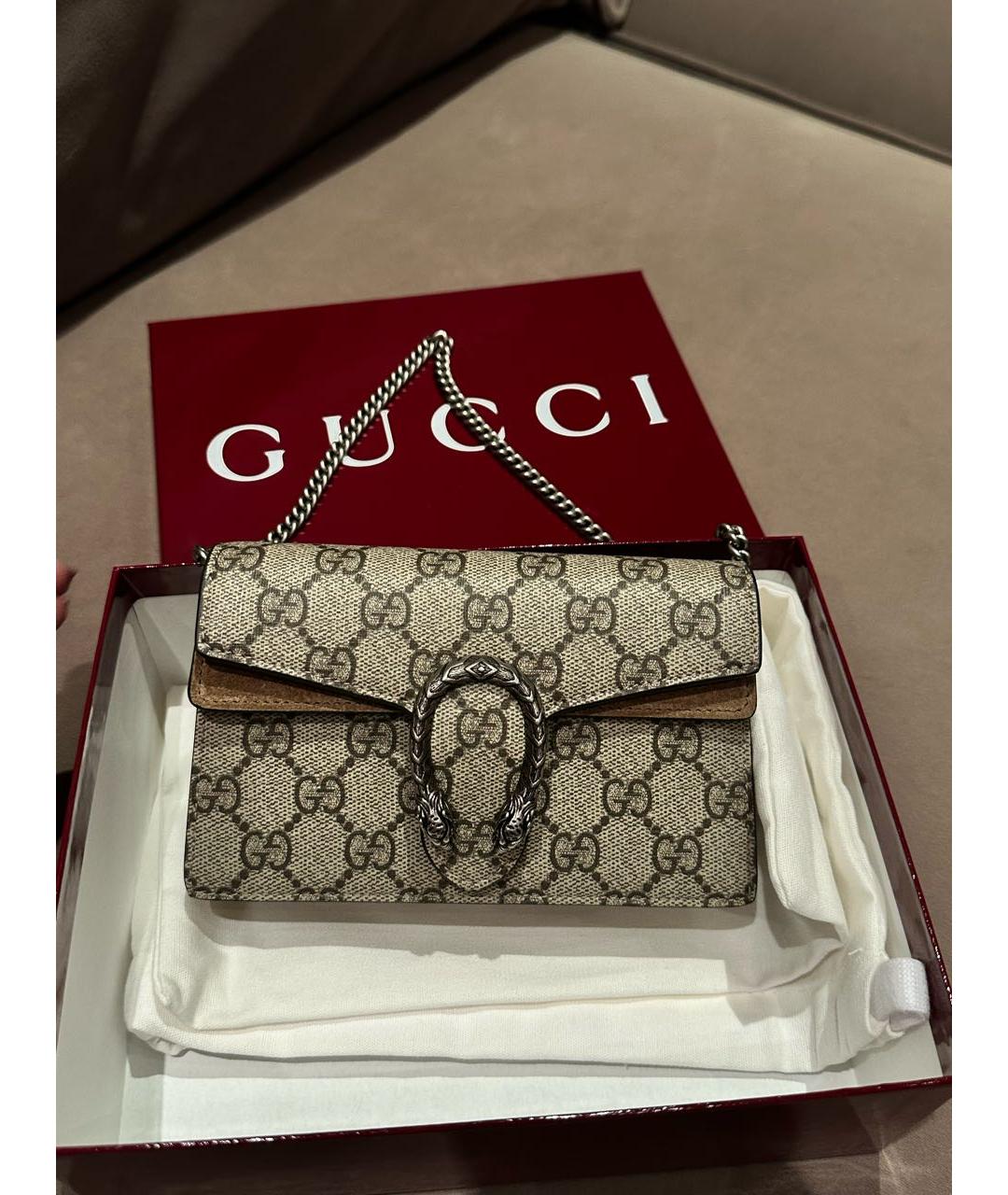 GUCCI Бежевая канва сумка через плечо, фото 8