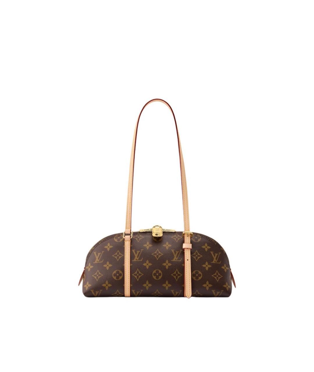 LOUIS VUITTON Коричневая канва сумка с короткими ручками, фото 7