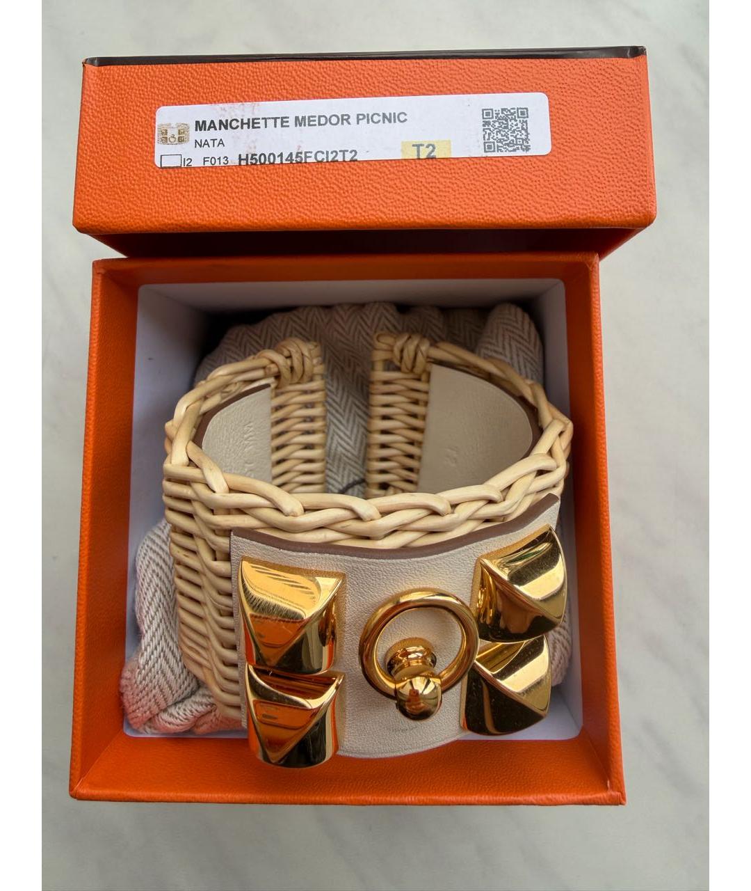 HERMES Бежевый браслет, фото 9