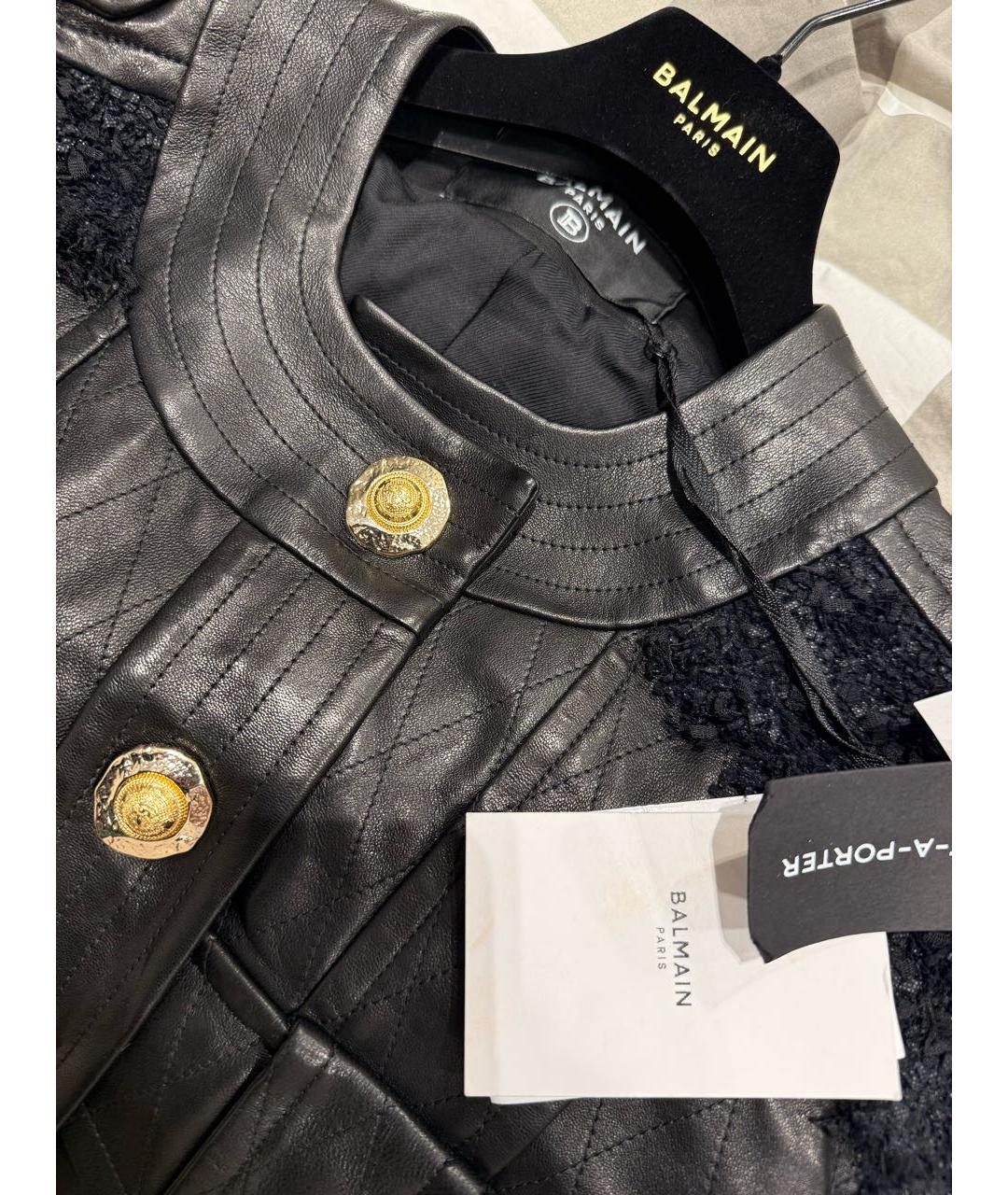 BALMAIN Черная кожаная куртка, фото 6