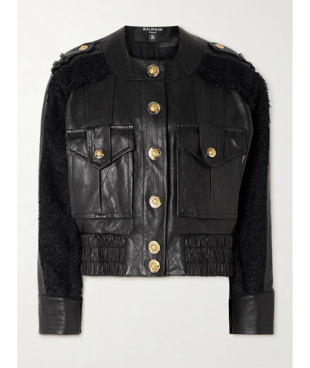 BALMAIN Черная кожаная куртка, фото 8