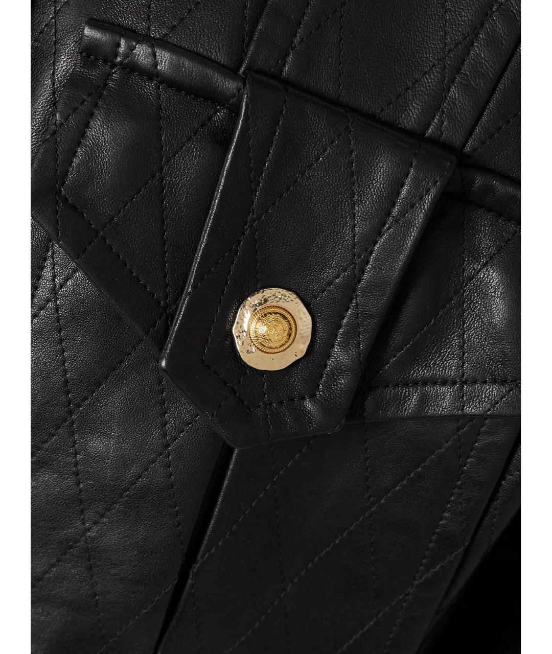 BALMAIN Черная кожаная куртка, фото 3