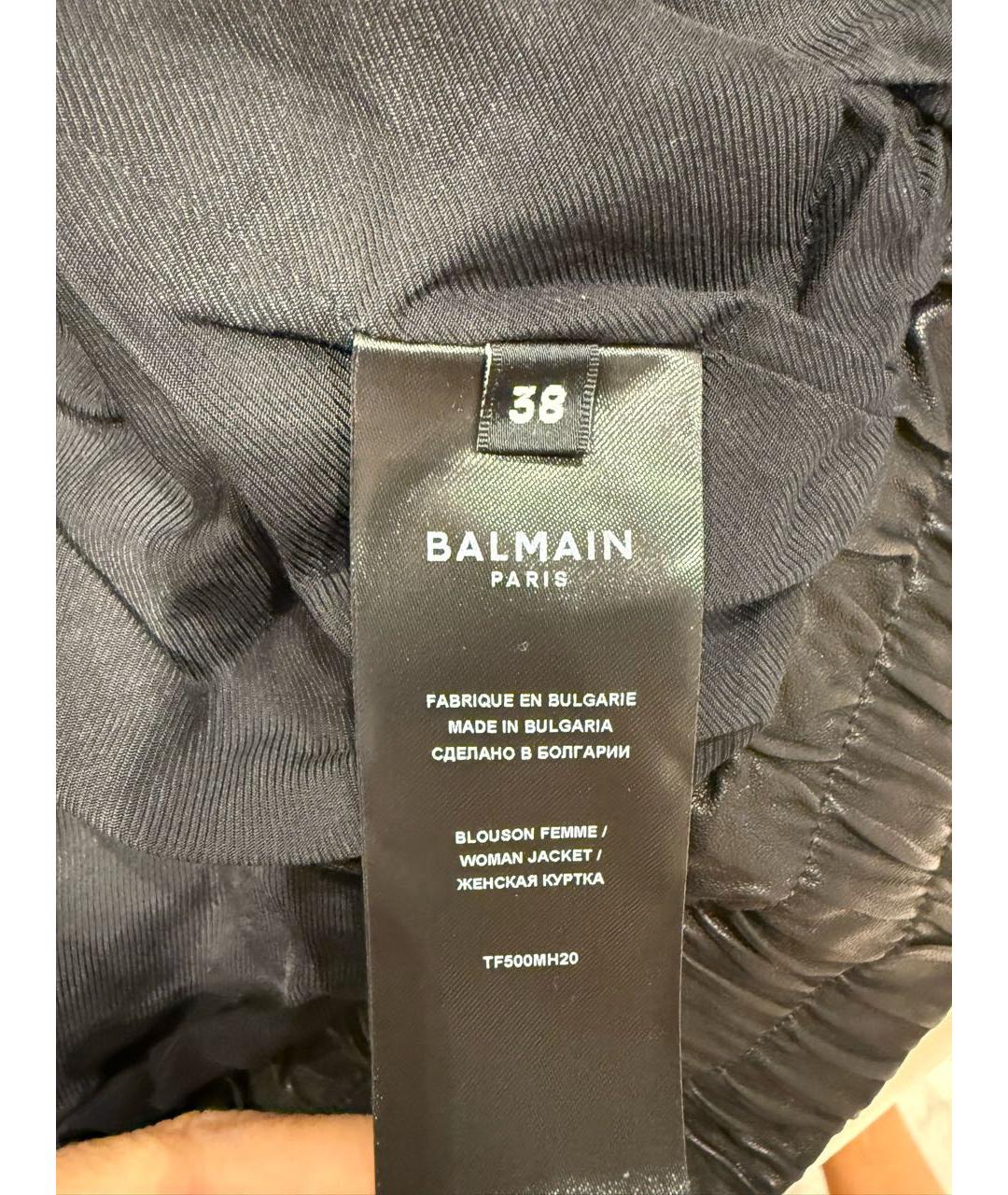 BALMAIN Черная кожаная куртка, фото 7